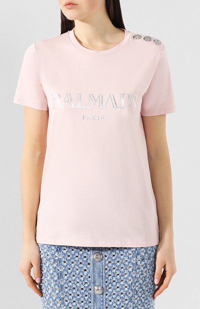 Хлопковая футболка BALMAIN, арт. RF01322/I170, фото 3