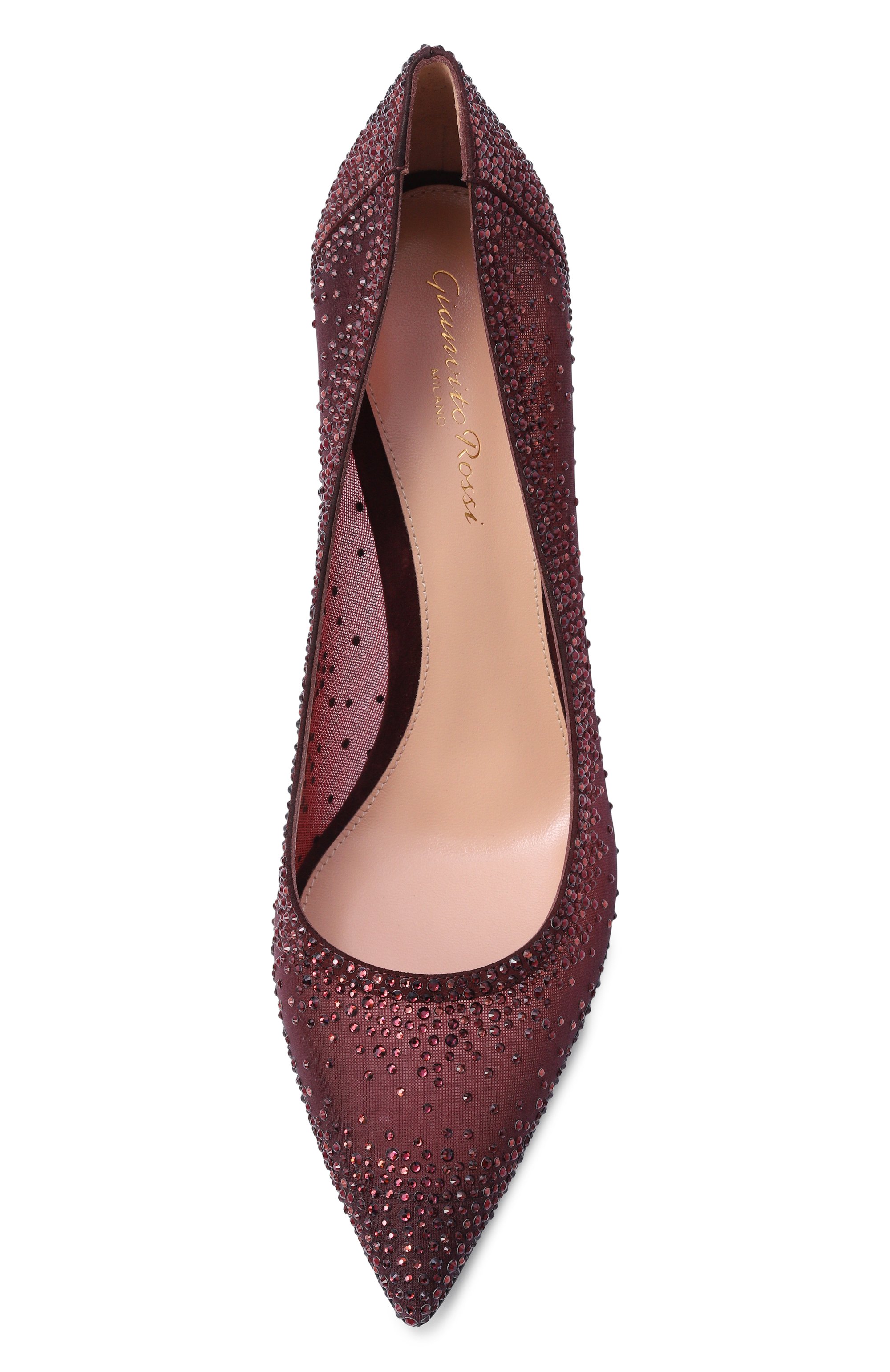 Текстильные туфли rania 85 GIANVITO ROSSI бордового цвета по цене 315500 руб., арт. G20475.85RIC.C0ZRYRY, фото 6 Текстильные туфли rania 85 GIANVITO ROSSI, арт. G20475.85RIC.C0ZRYRY, фото 6