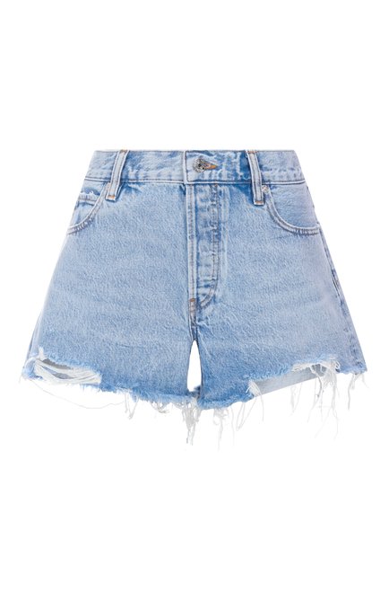 Женские джинсовые шорты FRAME DENIM голубого цвета, арт. 4000RF210 | Фото 1 (Материал сплава: Проставлено; Длина Ж (юбки, платья, шорты): Мини; Драгоценные камни: Проставлено; Материал внешний: Хлопок)