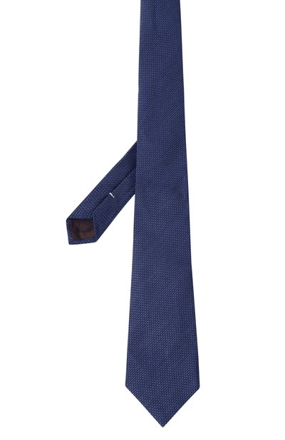Галстук изо льна и шелка CANALI темно-синего цвета по цене 18500 руб., арт. 18/HJ04181, фото 3 Галстук изо льна и шелка CANALI, арт. 18/HJ04181, фото 3