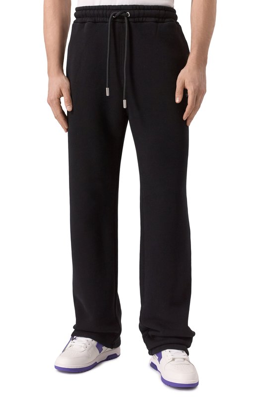 Хлопковые брюки Off-White 0MCH054S25FLE003 Чёрный  0MCH054S25FLE003 Фото 3