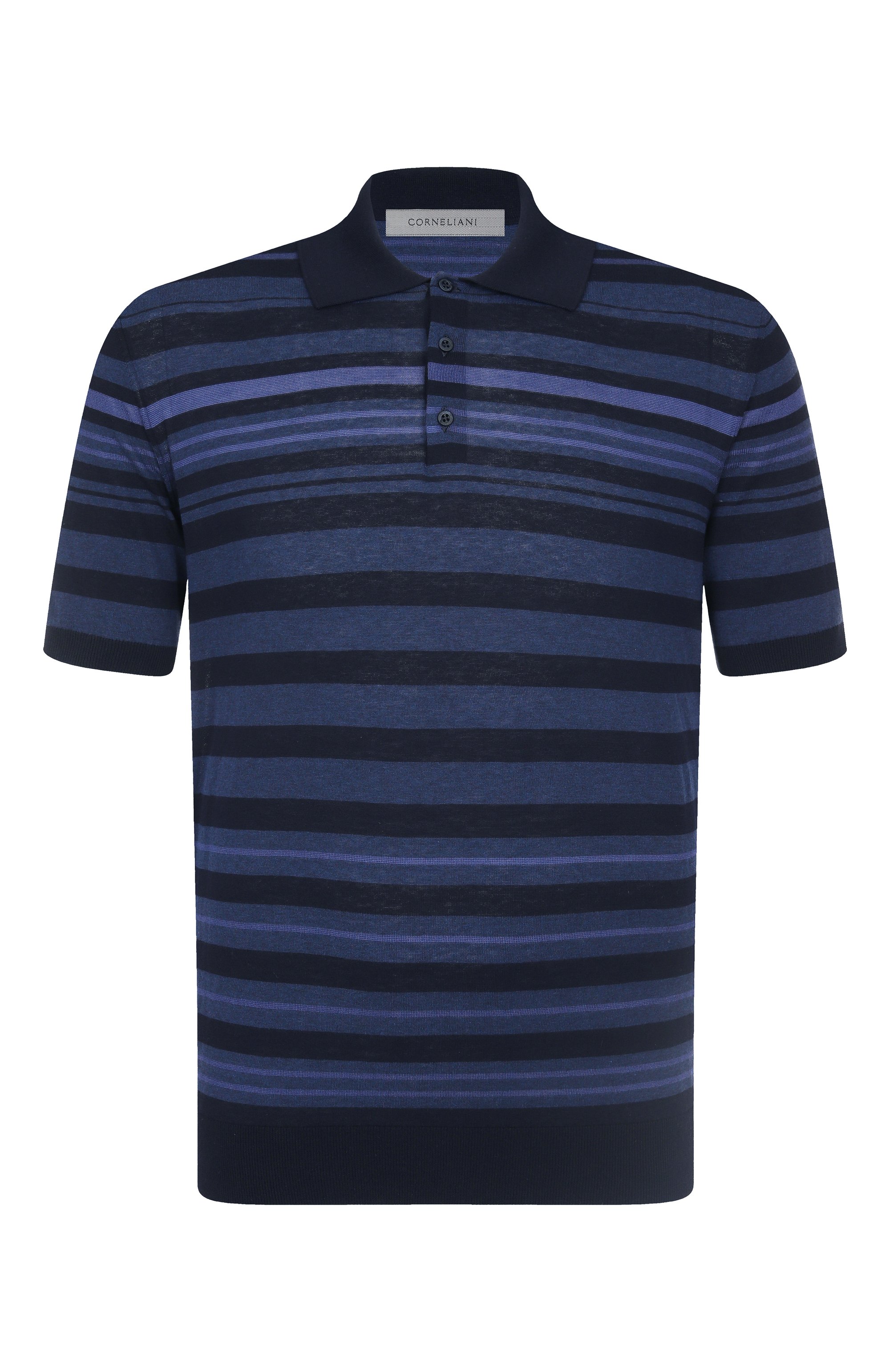 Поло из хлопка и шелка CORNELIANI, арт. 25M524-2525106, фото 1