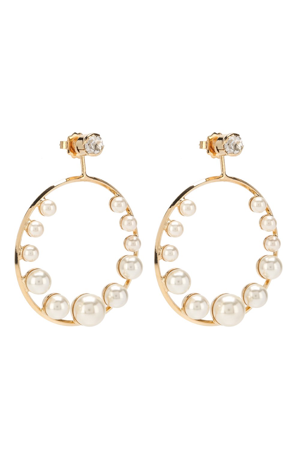 Серьги со съемной подвеской ANTON HEUNIS белого цвета по цене 8995 руб., арт. MNM.BBB, фото 3 Серьги со съемной подвеской ANTON HEUNIS, арт. MNM.BBB, фото 3