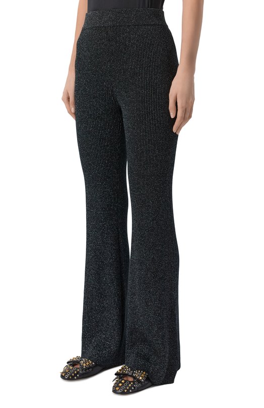 Брюки из шерсти и вискозы Valentino 8B3KF02U/A4B Чёрный  8B3KF02U/A4B Фото 3