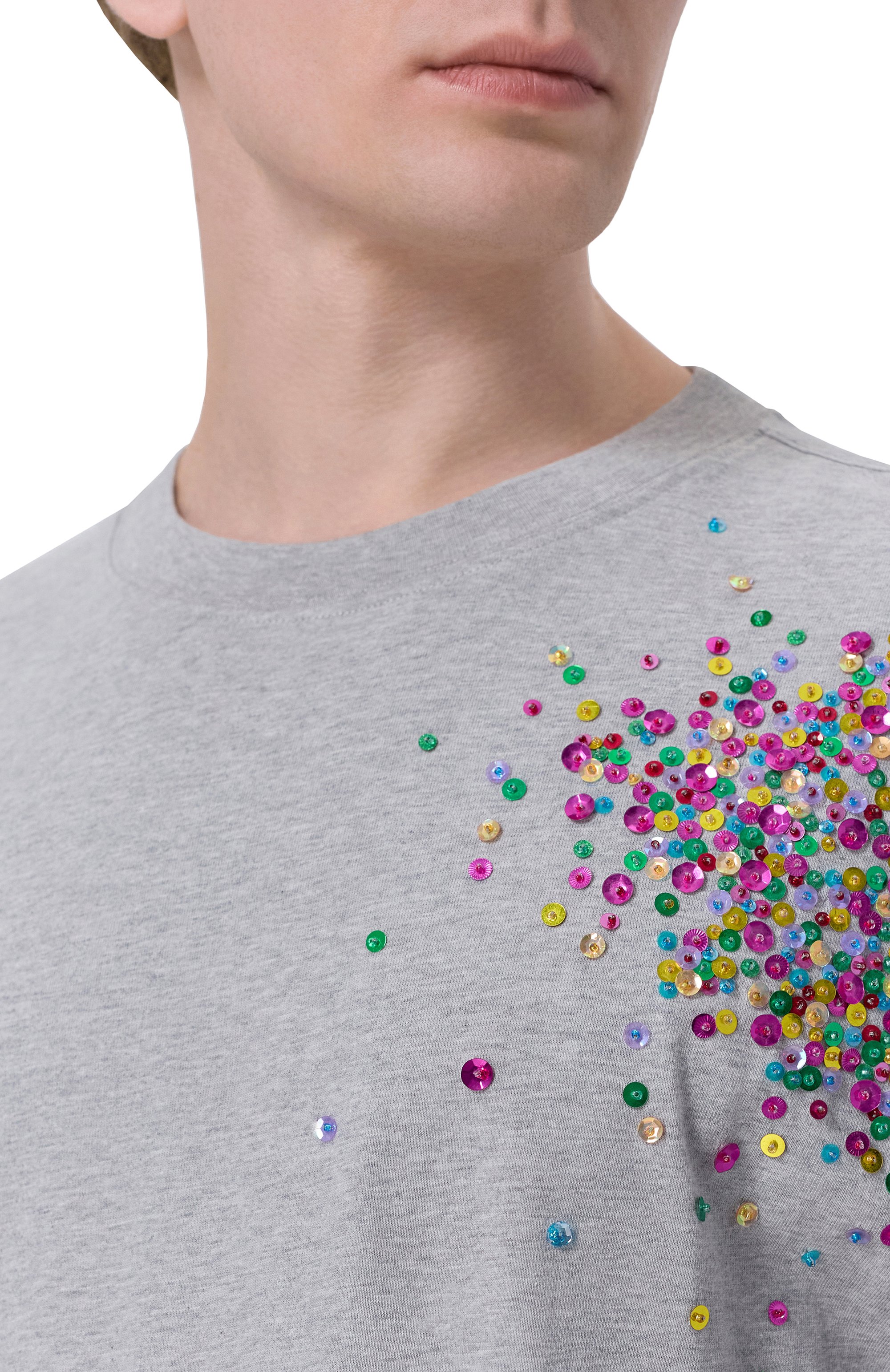 Хлопковый лонгслив DRIES VAN NOTEN серого цвета по цене 94200 руб., арт. 021113/3603, фото 5 Хлопковый лонгслив DRIES VAN NOTEN, арт. 021113/3603, фото 5