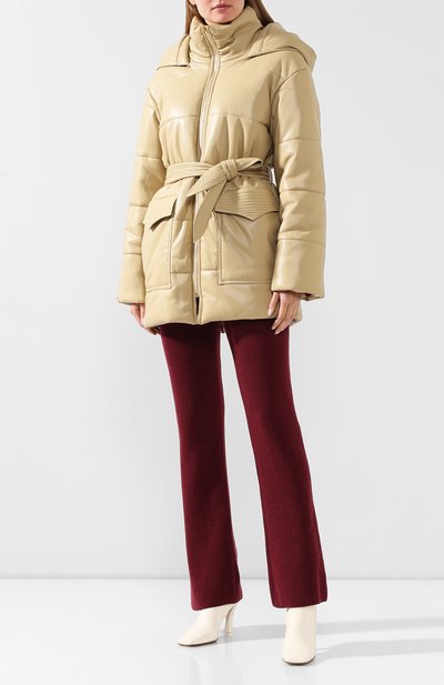 Куртка с поясом NANUSHKA, арт. LEN0X_WAX YELL0W_VEGAN LEATHER, фото 2