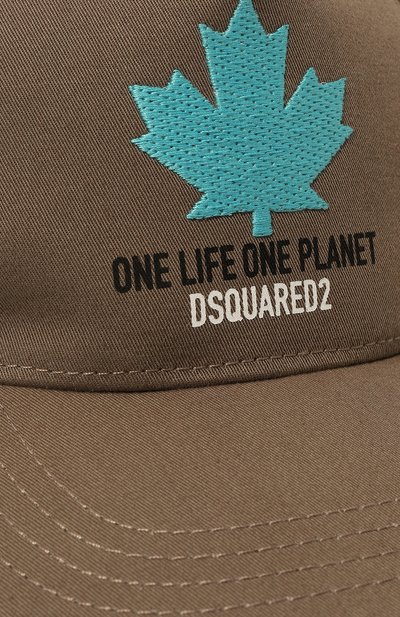 Хлопковая бейсболка DSQUARED2 бежевого цвета по цене 27900 руб., арт. BCM0637 05C05352, фото 4 Хлопковая бейсболка DSQUARED2, арт. BCM0637 05C05352, фото 4