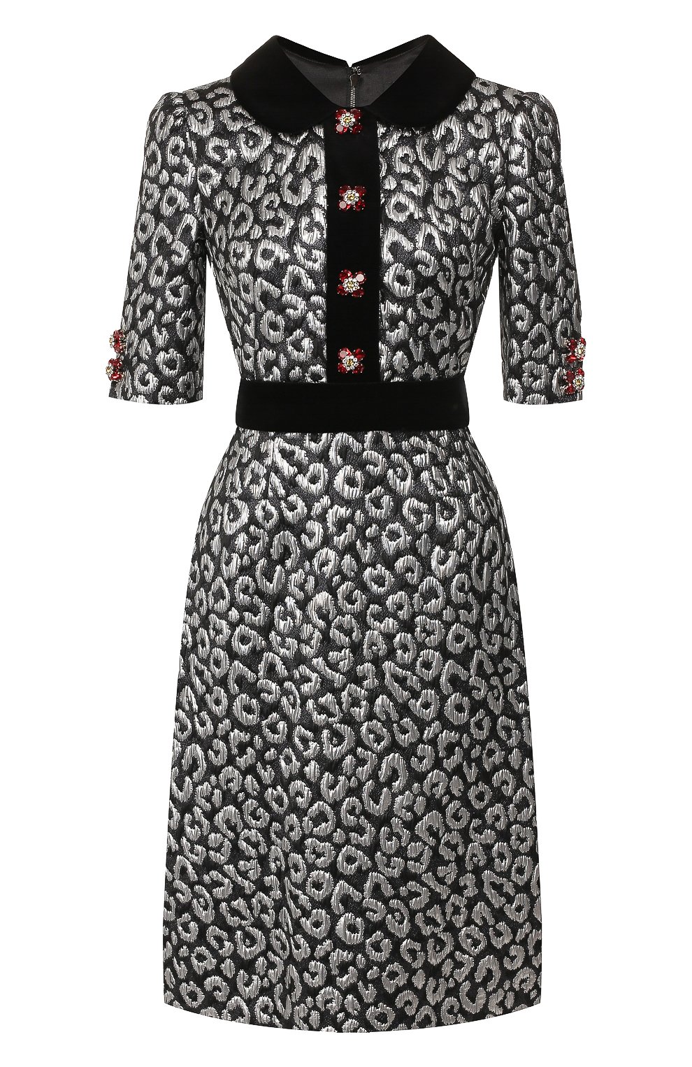 Платье DOLCE & GABBANA серебряного цвета по цене 299500 руб., арт. F6F4FZ/FJMZ5, фото 1 Платье DOLCE & GABBANA, арт. F6F4FZ/FJMZ5, фото 1
