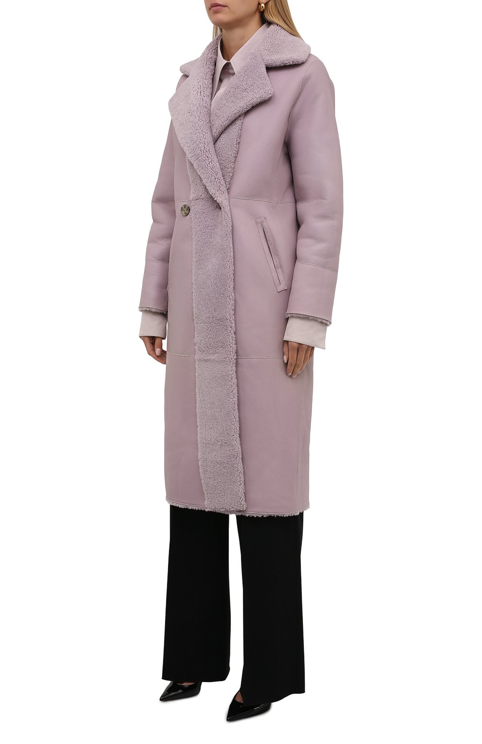 Шуба из овчины METEO YVES SALOMON, арт. 22WMM61399MECL/VI0LETTE PASTEL, фото 6