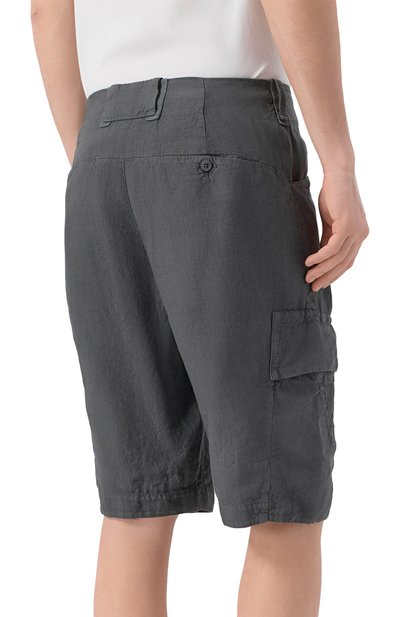 Льняные шорты TRANSIT темно-серого цвета по цене 38650 руб., арт. CFUTRCD132, фото 4 Льняные шорты TRANSIT, арт. CFUTRCD132, фото 4