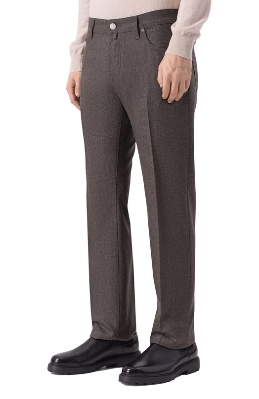 Шерстяные брюки Jacob Cohen 25I P/JUM_QW005 001 S3679 RW Коричневый  25I P/JUM_QW005 001 S3679 RW Фото 3