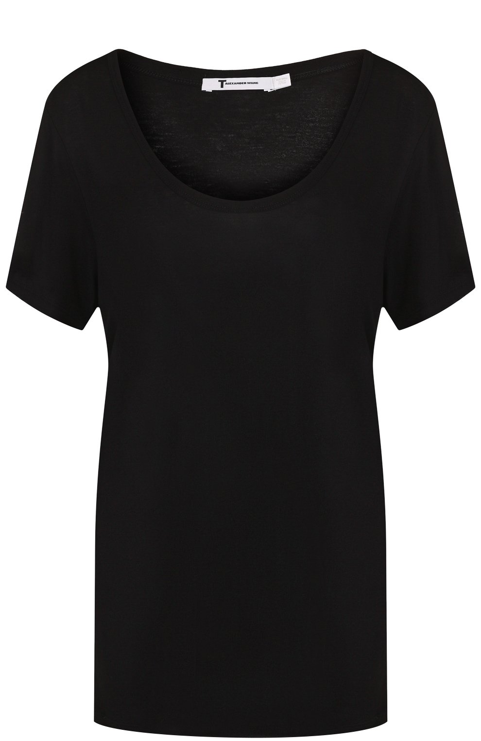 Однотонная футболка с круглым вырезом из вискозы ALEXANDERWANG.T, арт. 4C281004A0, фото 1