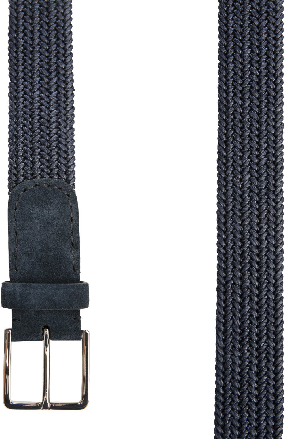 Льняной ремень с отделкой из замши LORO PIANA темно-синего цвета по цене 49200 руб., арт. FAF2297, фото 2 Льняной ремень с отделкой из замши LORO PIANA, арт. FAF2297, фото 2
