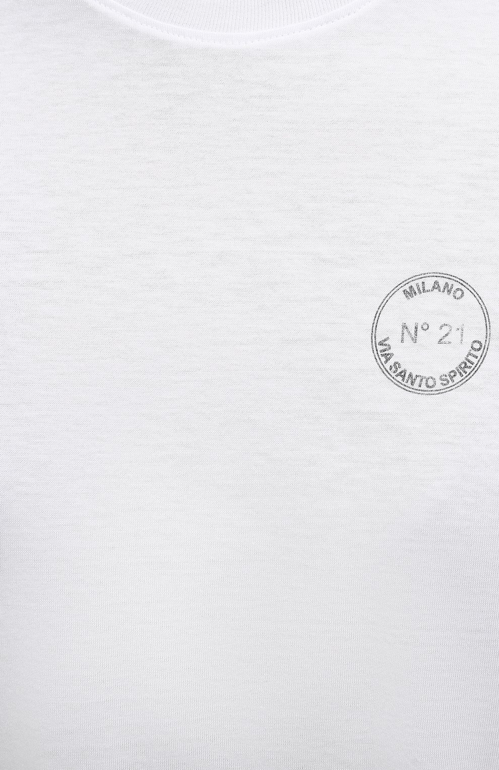 Хлопковая футболка N21 белого цвета по цене 16350 руб., арт. 21I N2M0/F081/4157, фото 5 Хлопковая футболка N21, арт. 21I N2M0/F081/4157, фото 5