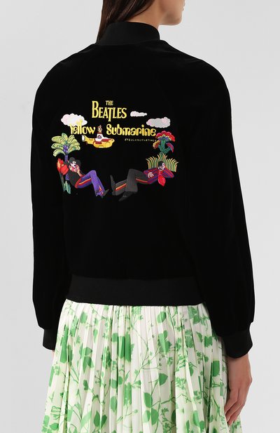 Хлопковый бомбер STELLA MCCARTNEY черного цвета по цене 138000 руб., арт. 581203/SNA46, фото 4 Хлопковый бомбер STELLA MCCARTNEY, арт. 581203/SNA46, фото 4