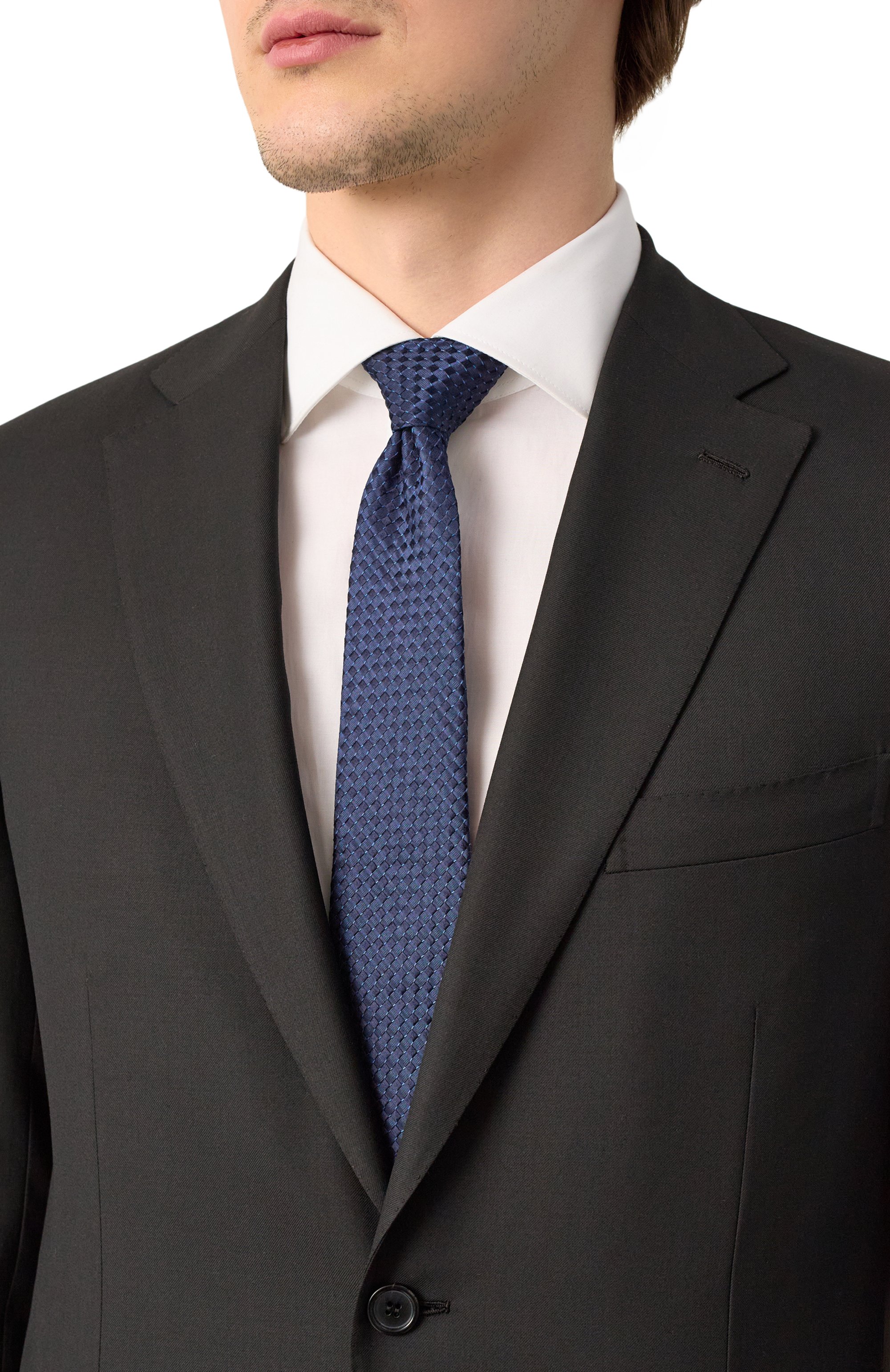 Галстук из шелка и хлопка CANALI, арт. 18/HJ04179, фото 2