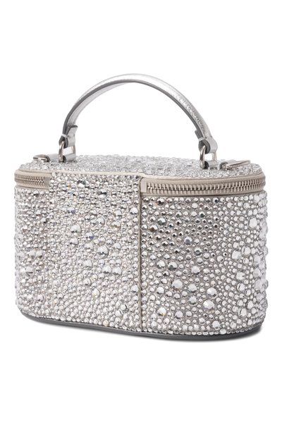 Сумка vlogo VALENTINO серебряного цвета по цене 321500 руб., арт. 9W2P0AX8/HGD, фото 4 Сумка vlogo VALENTINO, арт. 9W2P0AX8/HGD, фото 4