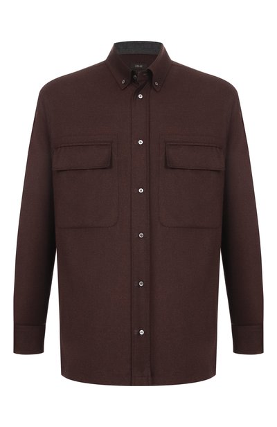 Мужская рубашка из шерсти и шелка ZILLI, арт. ZSSH02M024791001A