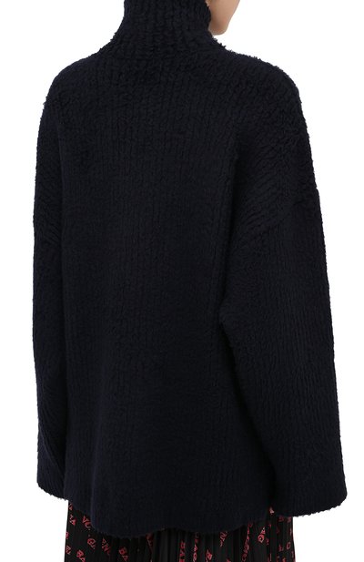 Хлопковый свитер BALENCIAGA темно-синего цвета по цене 139500 руб., арт. 628649/T3182, фото 4 Хлопковый свитер BALENCIAGA, арт. 628649/T3182, фото 4