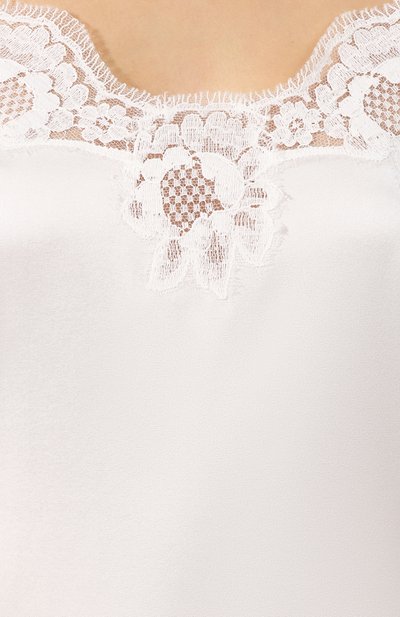 Шелковый топ DOLCE & GABBANA белого цвета по цене 56800 руб., арт. 07A00T/0NI40, фото 5 Шелковый топ DOLCE & GABBANA, арт. 07A00T/0NI40, фото 5