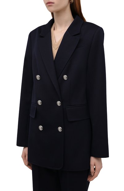 Шерстяной жакет JM STUDIO темно-синего цвета по цене 40460 руб., арт. FW212205, фото 3 Шерстяной жакет JM STUDIO, арт. FW212205, фото 3
