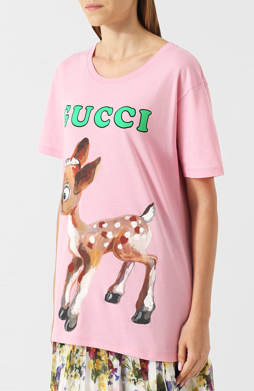 Хлопковая футболка с принтом GUCCI, арт. 492347/X3P10, фото 3