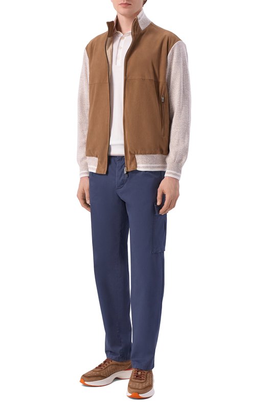 Кожаные кроссовки Bounce Santoni MBBG22199BARTTII Коричневый  MBBG22199BARTTII Фото 2