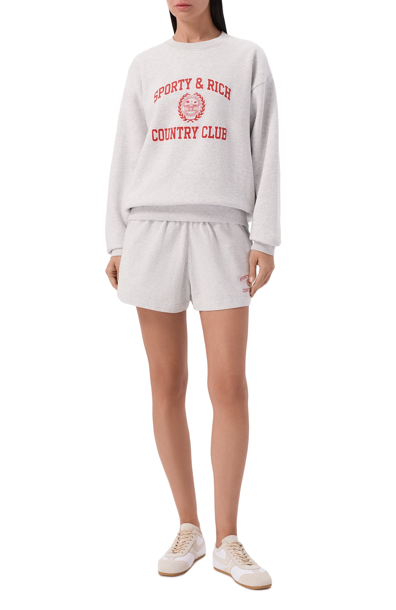 Хлопковый свитшот SPORTY AND RICH, арт. ST09871267GY03, фото 2