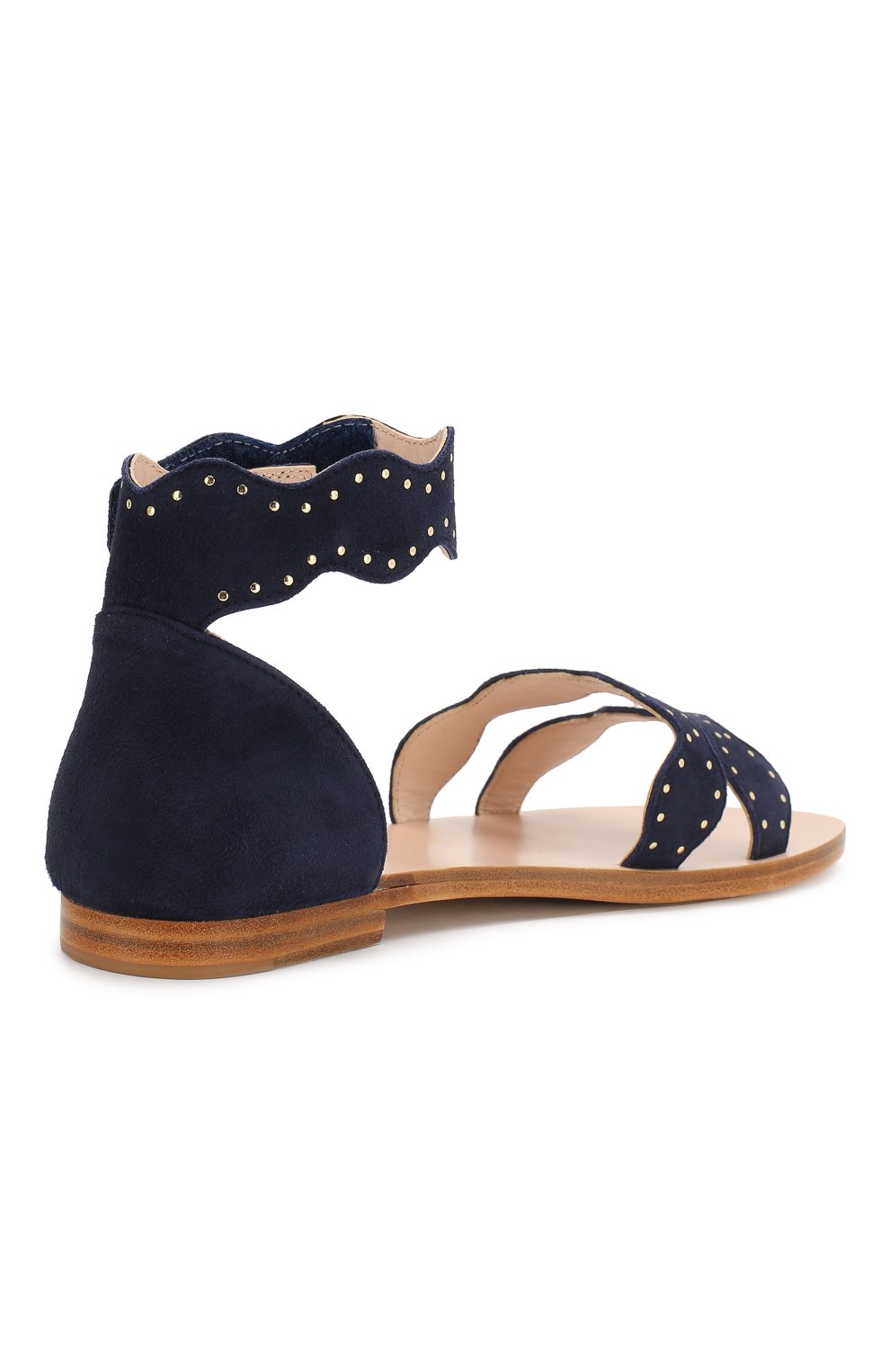 Замшевые сандалии CHLOÉ синего цвета по цене 22950 руб., арт. C19088, фото 3 Замшевые сандалии CHLOÉ, арт. C19088, фото 3