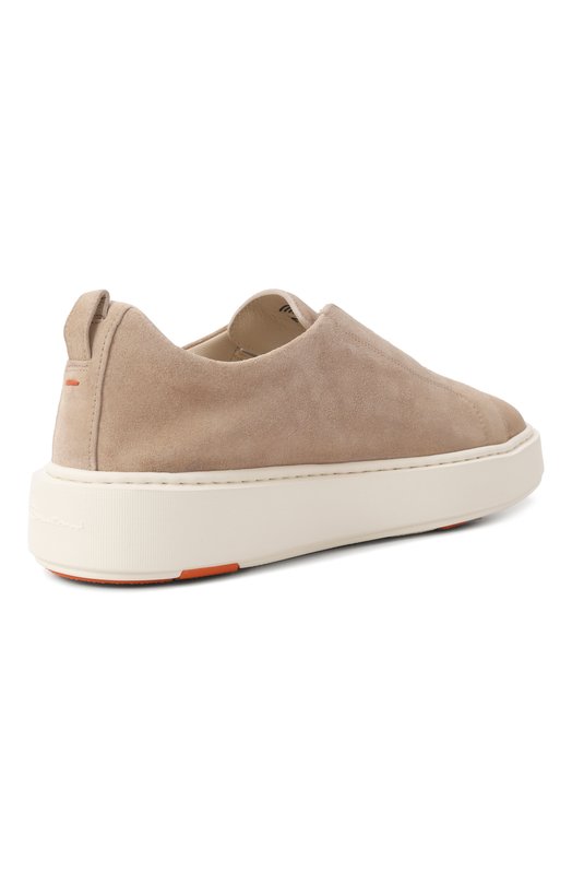 Замшевые кеды Santoni WBCG61323BARTSAP Бежевый  WBCG61323BARTSAP Фото 5