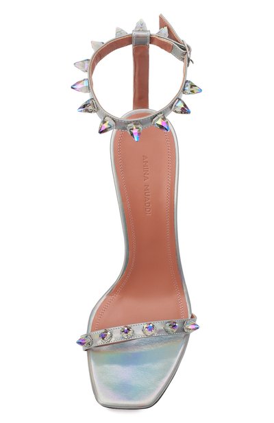 Кожаные босоножки julia AMINA MUADDI, арт. JULIASANDAL/H0L0GRAM/SILVER, фото 5