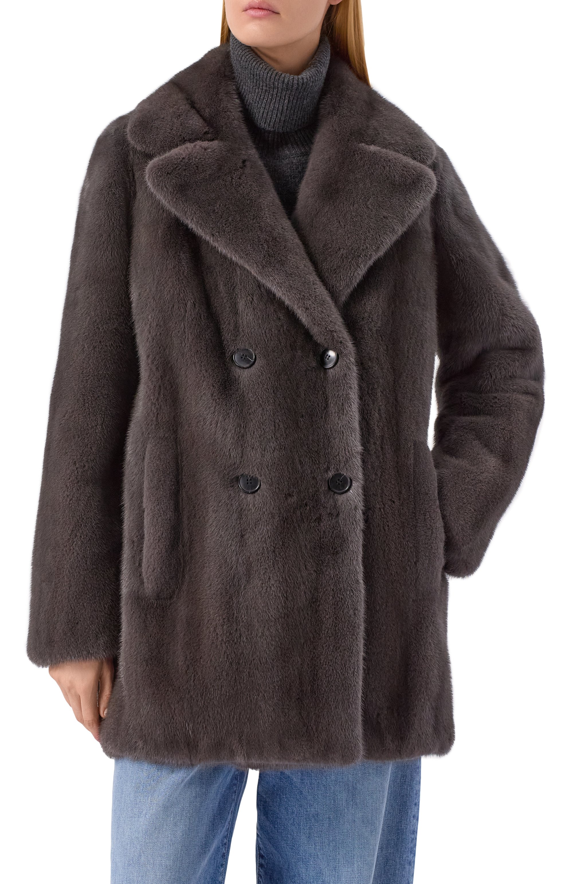 Шуба из норки YVES SALOMON, арт. 26WYM30881VMLX, фото 3