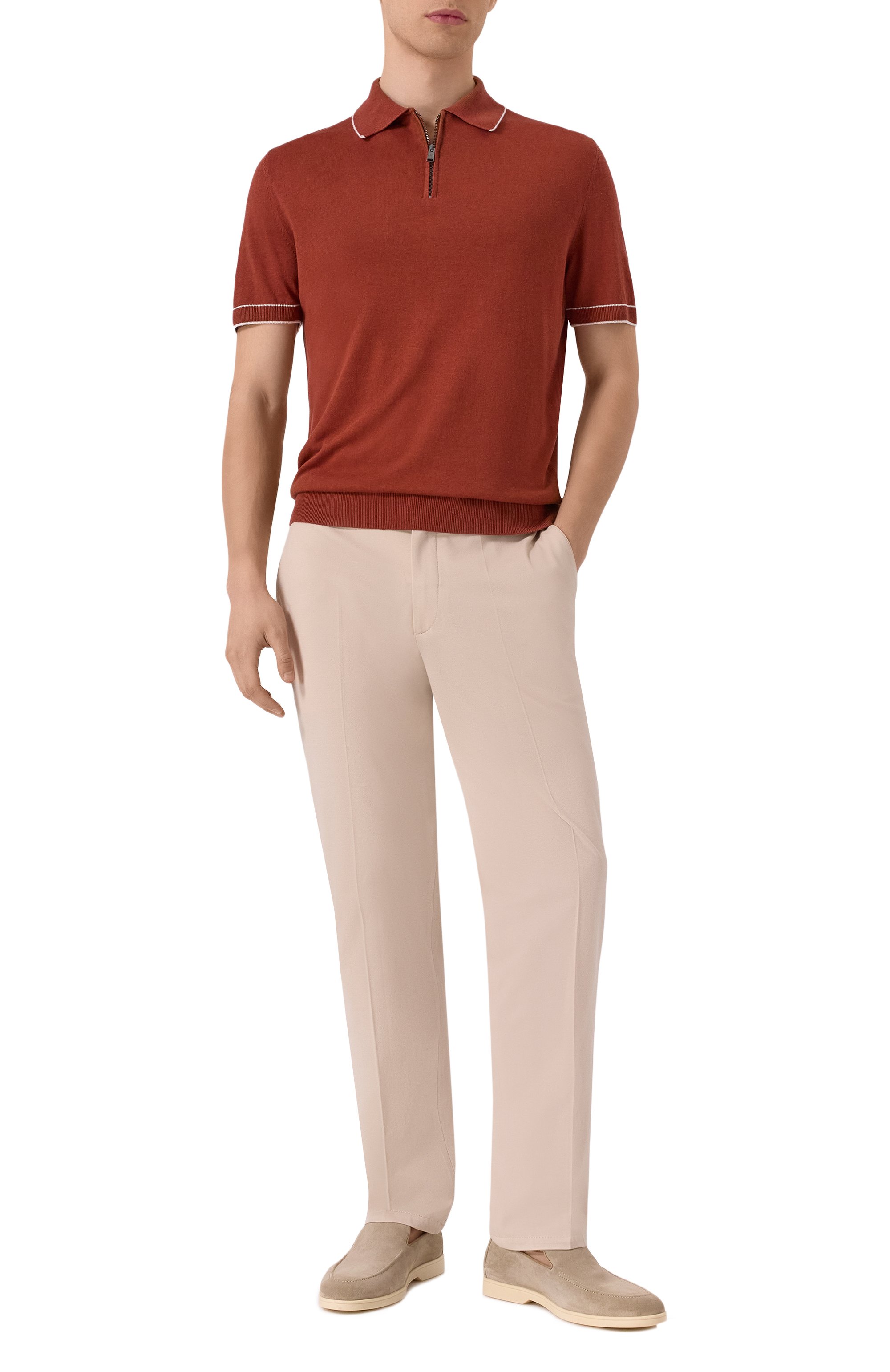 Поло изо льна и вискозы BOSS, арт. 50537640, фото 2