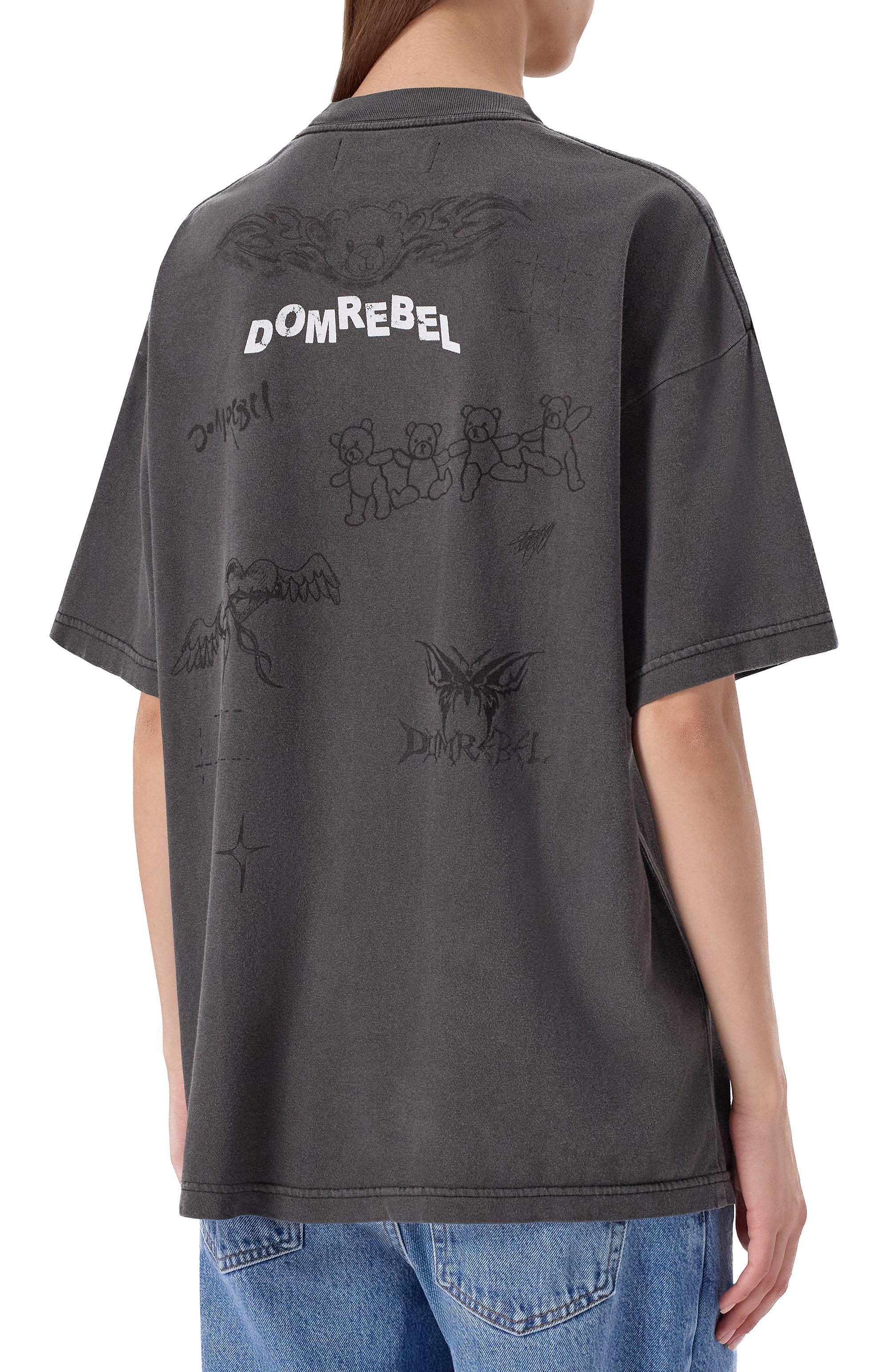 Хлопковая футболка DOMREBEL, арт. SNAP SKETCH T-SHIRT, фото 4