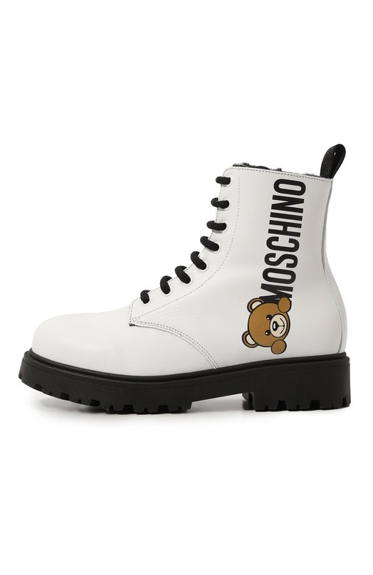Кожаные ботинки Moschino Белый, фото 2