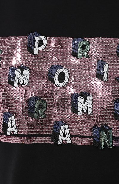 Хлопковая футболка EMPORIO ARMANI черного цвета по цене 23800 руб., арт. 6G2T7X/2J7SZ, фото 5 Хлопковая футболка EMPORIO ARMANI, арт. 6G2T7X/2J7SZ, фото 5