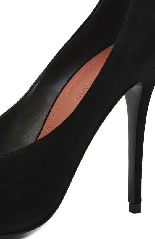 Замшевые туфли Anok 105 Amina Muaddi AN0K PUMP 105 Чёрный  AN0K PUMP 105 Фото 7