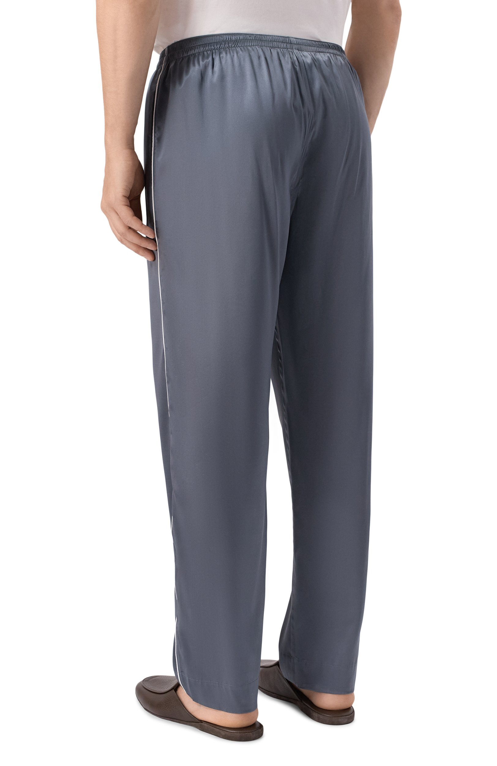 Шелковые домашние брюки KITON, арт. UNWT005K0265L, фото 4
