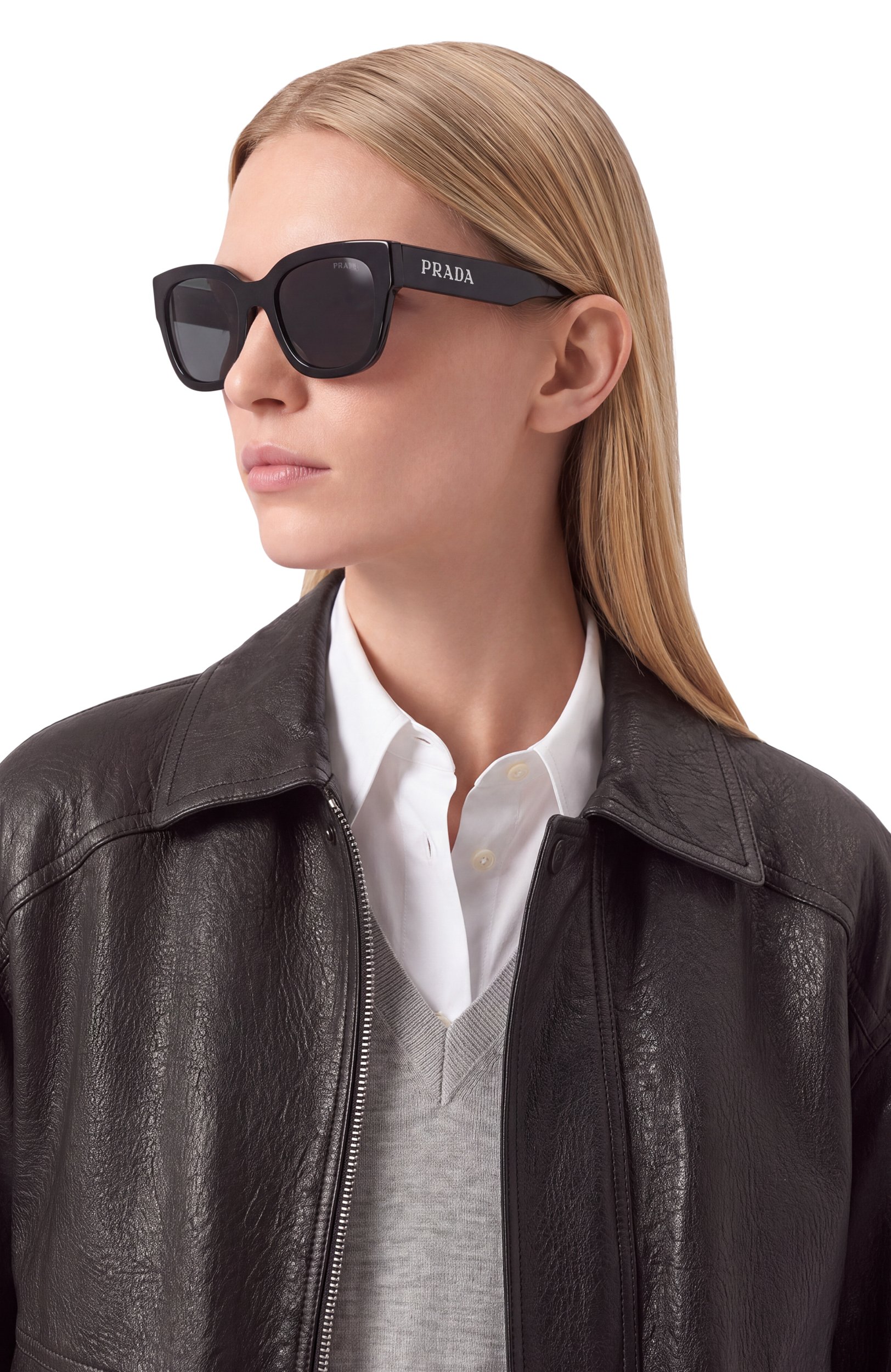 Солнцезащитные очки PRADA черного цвета по цене 59200 руб., арт. C04S-16K08Z, фото 2 Солнцезащитные очки PRADA, арт. C04S-16K08Z, фото 2