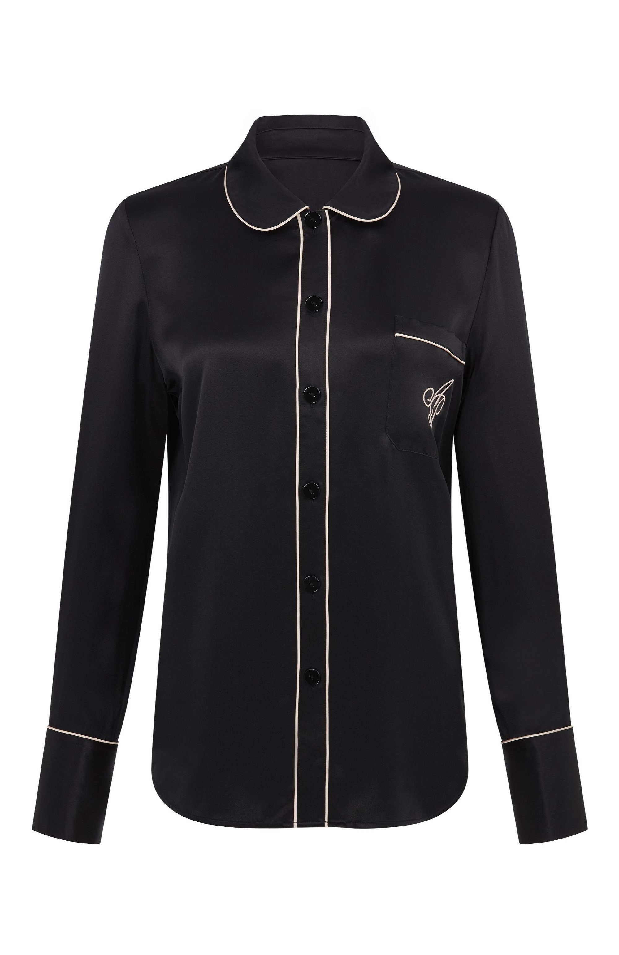 Шелковая рубашка classic AGENT PROVOCATEUR, арт. APM0010001, фото 1