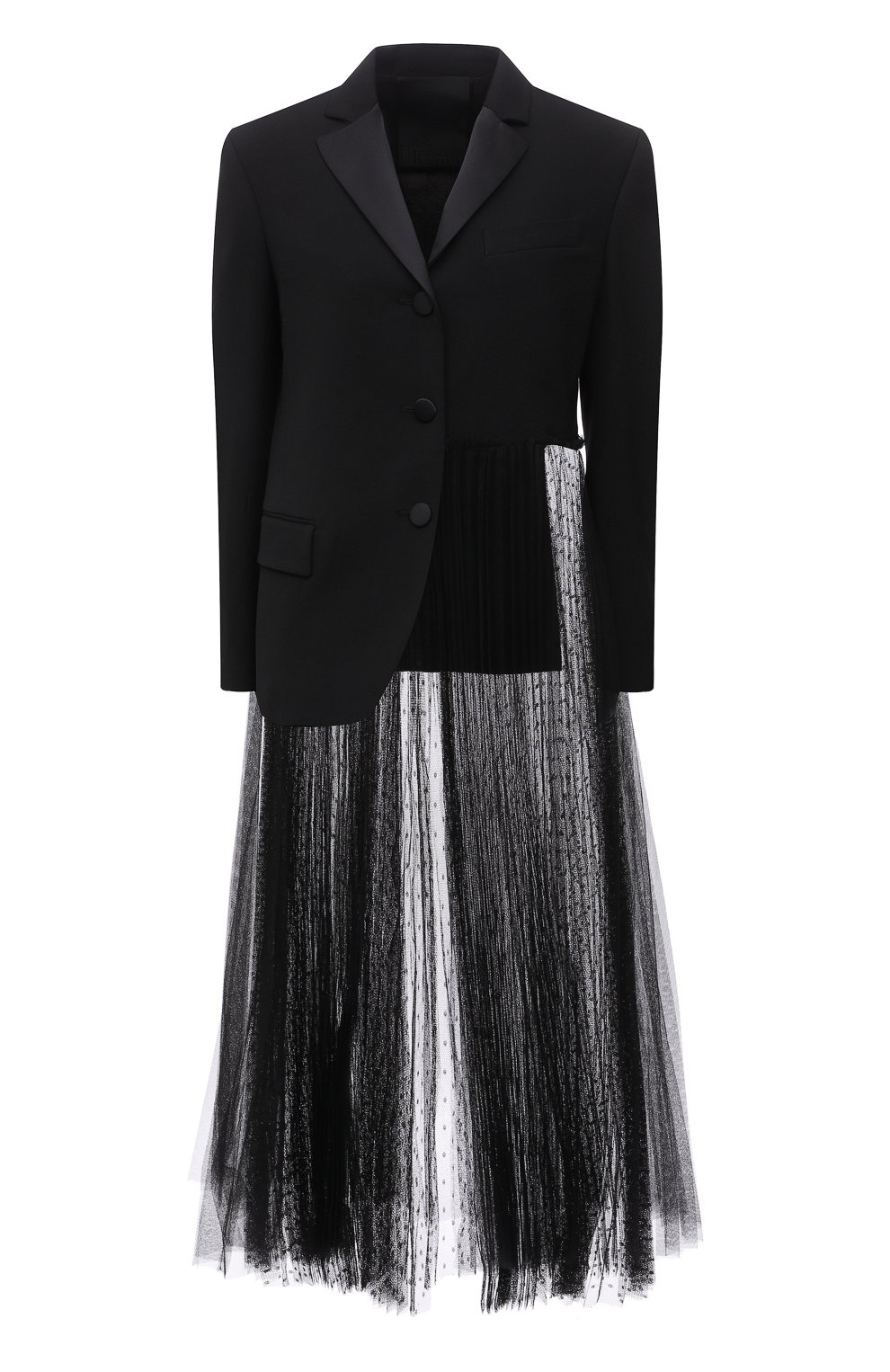 Жакет из вискозы и шерсти REDVALENTINO черного цвета по цене 114000 руб., арт. WR0CED25/65U, фото 1 Жакет из вискозы и шерсти REDVALENTINO, арт. WR0CED25/65U, фото 1