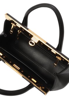 Женская сумка marlene small DOLCE & GABBANA черного цвета, арт. BB7744/A3G19 | Фото 5 (Размер: small; Материал сплава: Проставлено; Драгоценные камни: Проставлено; Ремень/цепочка: На ремешке; Материал: Натуральная кожа)