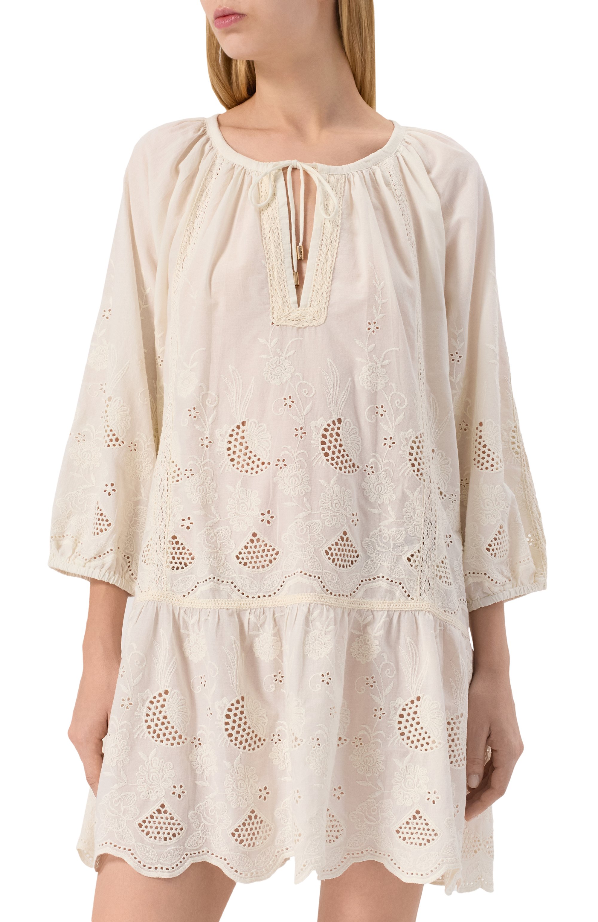 Хлопковая туника MELISSA ODABASH, арт. PEARL CR, фото 3