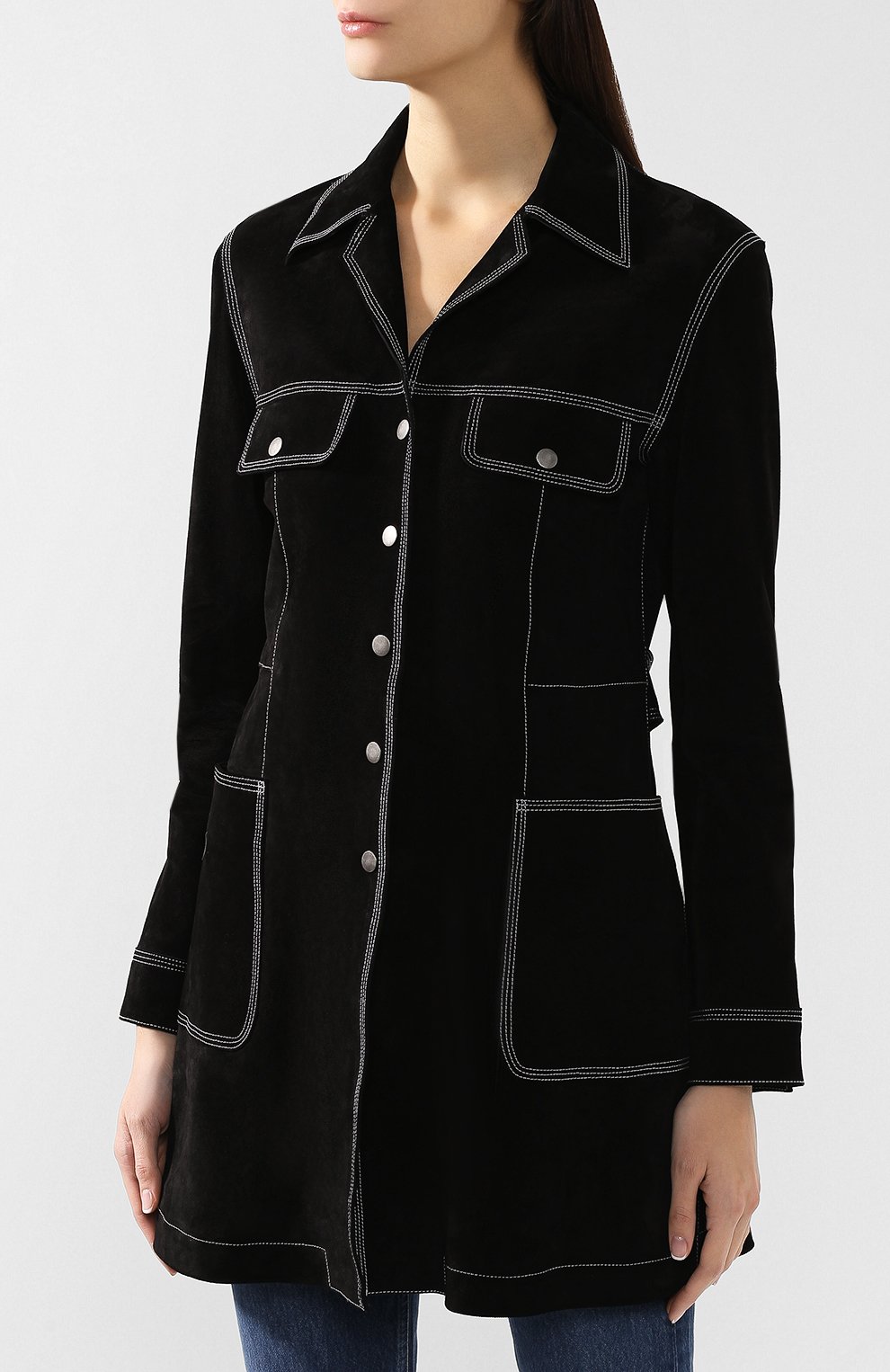 Кожаная куртка MARC JACOBS (THE) черного цвета по цене 99500 руб., арт. M4007777, фото 3 Кожаная куртка MARC JACOBS (THE), арт. M4007777, фото 3