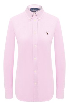 Женская хлопковая рубашка POLO RALPH LAUREN розового цвета, арт. 211664427 | Фото 1 (Рукава: Длинные; Женское Кросс-КТ: Рубашка-одежда; Принт: Без принта; Материал внешний: Хлопок; Длина (для топов): Стандартные; Региональные ограничения белый список (Axapta Mercury): RU; Стили: Кэжуэл; Материал сплава: Проставлено; Драгоценные камни: Проставлено)