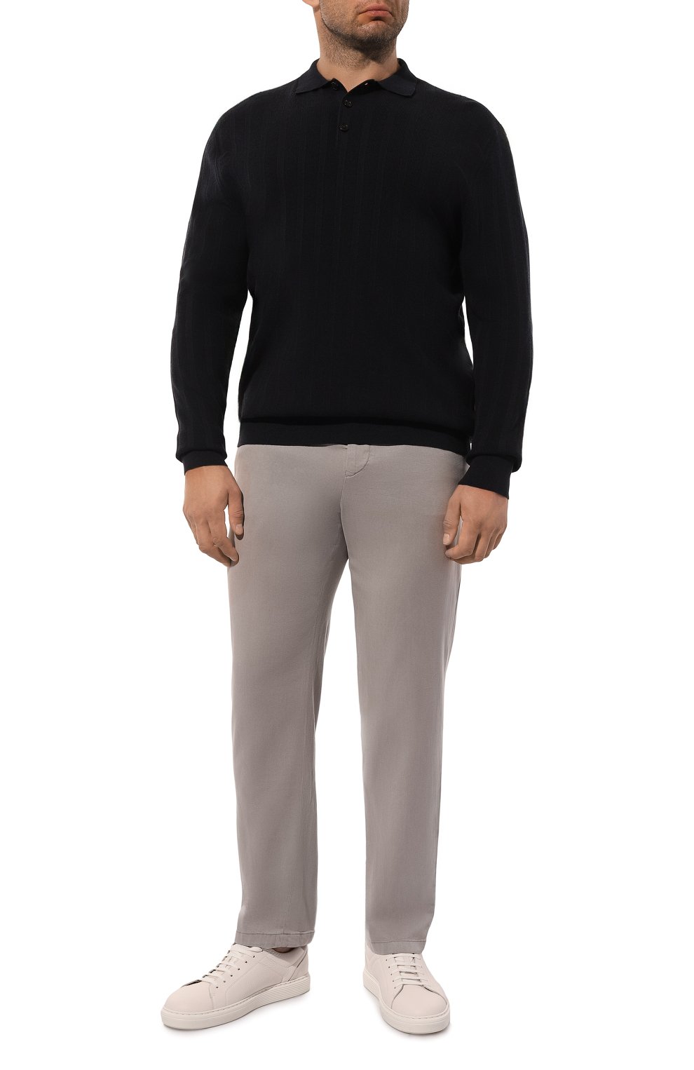 Поло из хлопка и кашемира CORTIGIANI, арт. 1AS101, фото 2