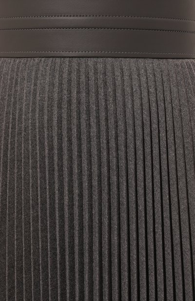 Шерстяная юбка AGNONA серого цвета по цене 198500 руб., арт. TG0403E/UW006E, фото 5 Шерстяная юбка AGNONA, арт. TG0403E/UW006E, фото 5