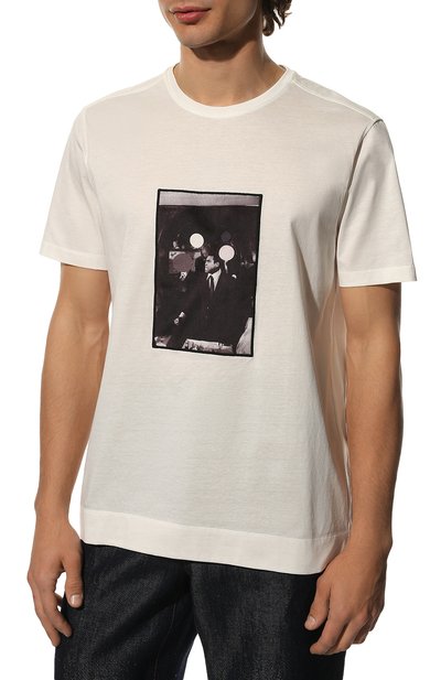 Хлопковая футболка LIMITATO кремового цвета по цене 18650 руб., арт. 0LDIE/T-SHIRT, фото 3 Хлопковая футболка LIMITATO, арт. 0LDIE/T-SHIRT, фото 3