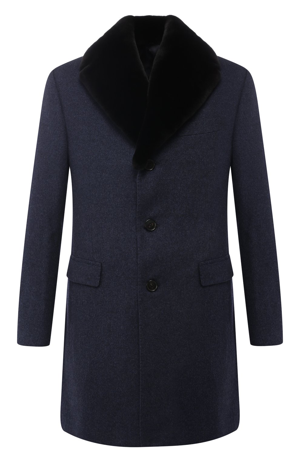 Кашемировое пальто с меховой отделкой воротника CORNELIANI, арт. 821403-8812638/00I1, фото 1