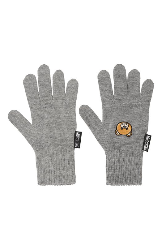 Шерстяные перчатки Moschino 65162/M3141 Серый  65162/M3141 Фото 3